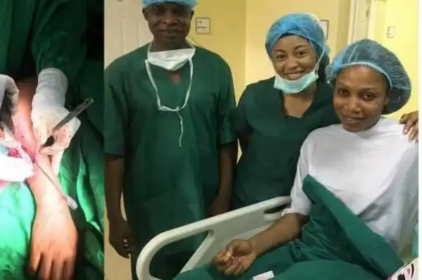 Onome Ebi undergoes successful arm surgery
